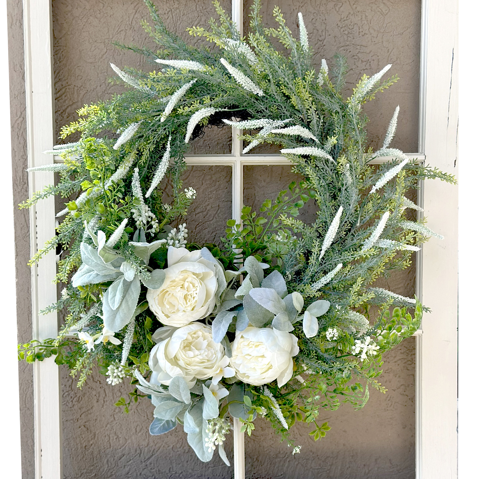 ASTILBE GRASS WREATH W/PEONY